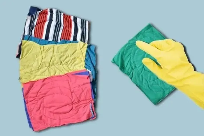 Estopas costuradas coloridas