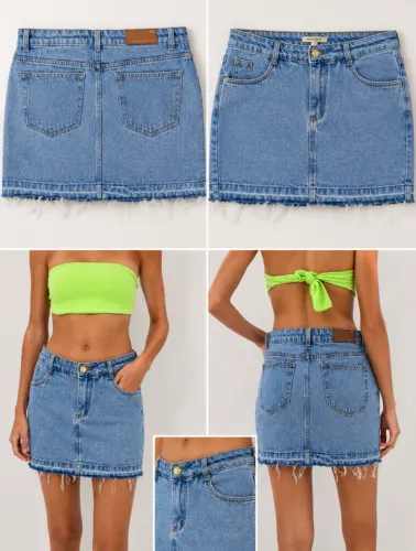Saia jeans com estilo