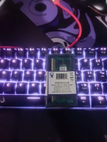 Memória RAM Kingston 8GB DDR3L 1600MHz para notebook, modelo KVR16LS11/8. Nova, lacrada.