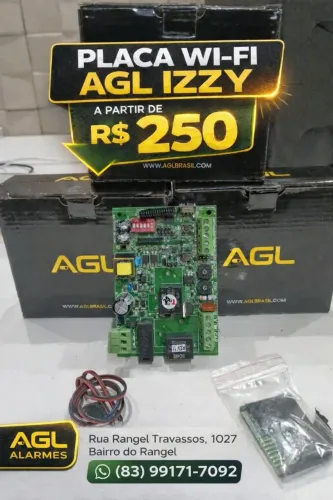 Placa central com Wi-Fi AGL IZZY para motor de portão de garagem