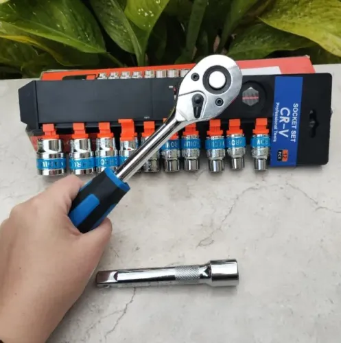 Jogo de Soquete Profissional CR-V com Catraca