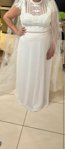 Vestido batizado ou noiva (acompanha véu duplo de 3m)