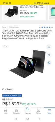 Vendo Tablet Vaio tl10