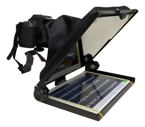 Teleprompter Portatil 10,5 Handycam Dslr Tele Prompter para gravação
