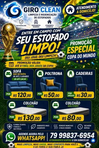 Limpeza e Higienização de sofá.