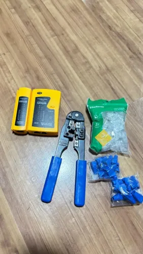 Alicate Crimpar RJ45 e Testador LAN