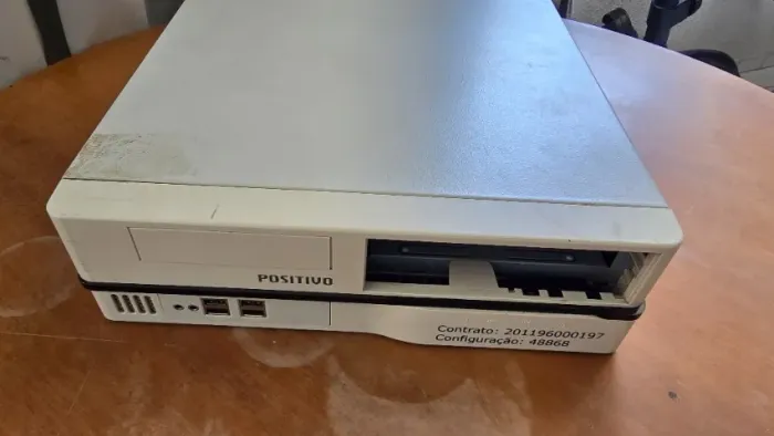 Gabinete Positivo Perfil Baixo com Fonte 250W 80 Plus Gold e Leitor de DVD