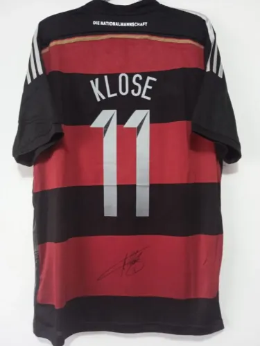 camisa alemanha copa mundo 2014 #11 klose autografada certificada flamengo
