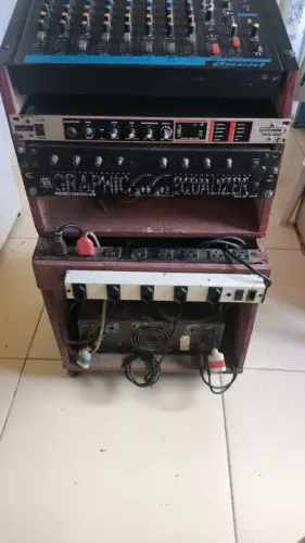 Mesa de som completa , caixa de som