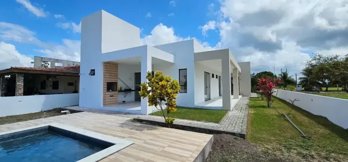 vendo ou alugo CASA NOVA c projetados pisc em condomínio GRENVILLE 3 quartos 2 stes