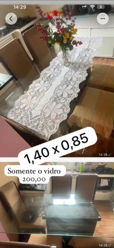 Tampo de vidro Mesa