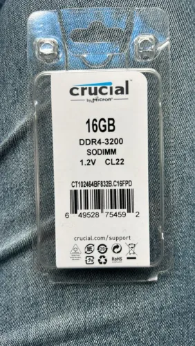 Memória RAM 16GB 3200MHz Notebook - Crucial