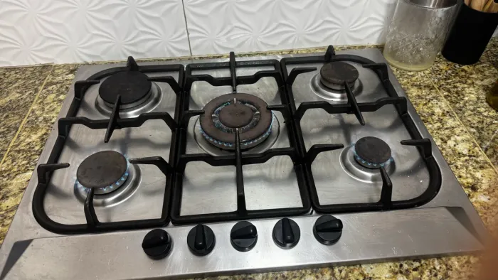 Fogão cooktop industrial 5 bocas