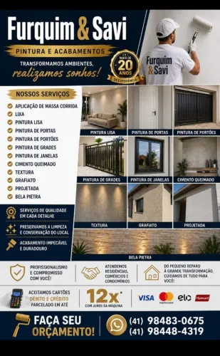 PINTURA PROFISSIONAL EM GERAL | FURQUIM & SAVI ?<br>