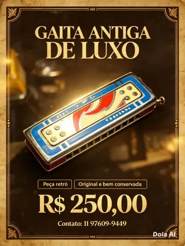 Gaita antiga modelo aí dando caixa original
