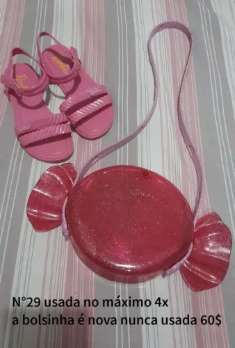 Sandália da Barbie + bolsa N°29