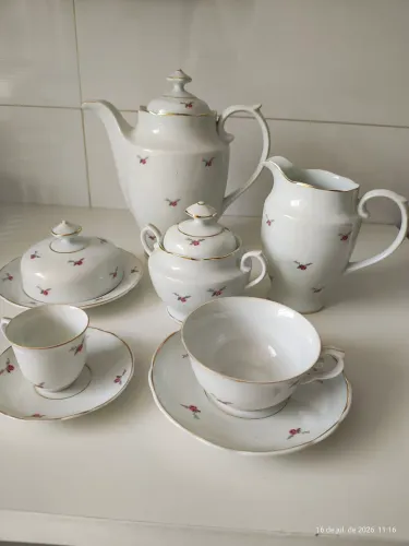 CONJUNTO CHÁ E CAFÉ DE PORCELANA VINTAGE