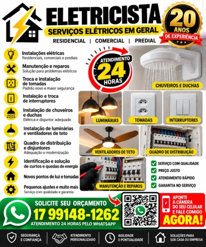 Eletricista 24 Horas | Chuveiros, Tomadas, Disjuntores e Reparos