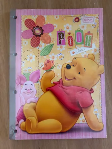 Refil fichário ursinho pooh 96 personalizadas. folhas. Vintage