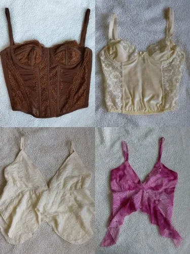Kit 3 blusinhas shein e 1 corset vintage CGC tam P