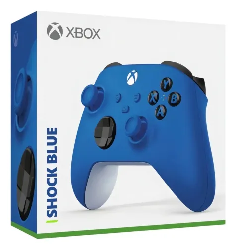 Controle Joystick Sem Fio Microsoft Xbox Shock Blue