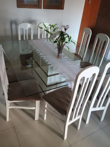 LINDA MESA DE JANTAR C 8 CADEIRAS ESTUDO PROPOSTA