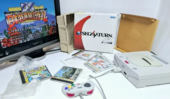 Sega Saturno White Na Caixa (serial batendo)