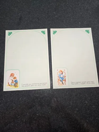 Lote Papel De Carta Antigo Cleny E Românticos Anos 80