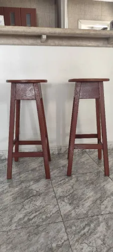 Banqueta alta para cozinha madeira maciça (angelim)