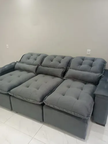 Sofá retrátil reclinável pronta entrega