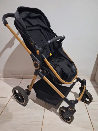 Carrinho Galzerano Ivy Trio Gold Preto