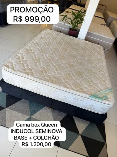 Cama box Queen INDUCOL SEMINOVA TOP - ENTREGAMOS 
