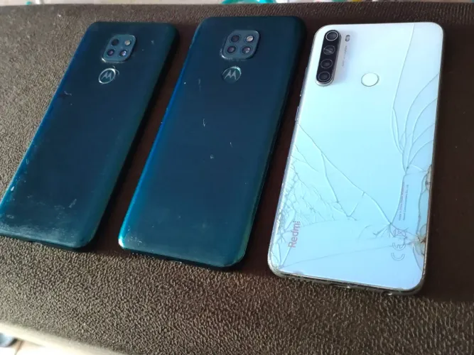 Moto G9 e Redmi Note 9 Retirar peças