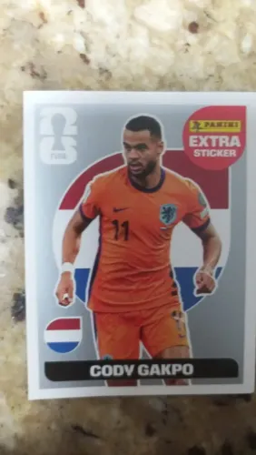 Figurinha Panini Fifa world Cup 2026 Extra Sticker Cody Gakpo Prata