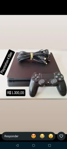 PS4 SLIM DE UM 1TR mil reais só pra vender hj, já vai com uma conta com GTA e red dead