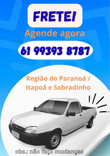 Frete Paranoá - Itapoã - Sobradinho 