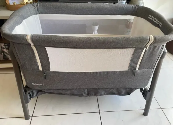 Berço Moisés Portátil Infantil Co- leito Colin Compacto Cor Cinza