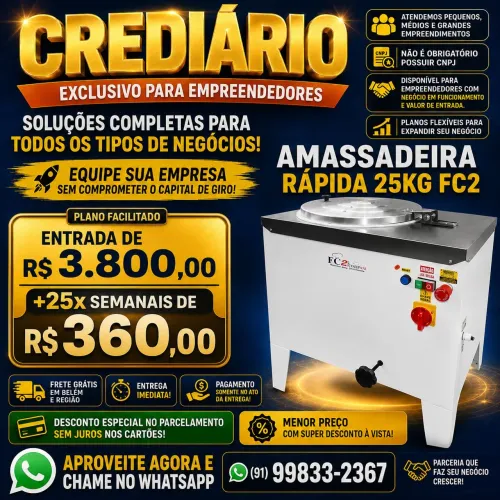 Masseira Rápida 25Kg FC2 - Crediário para Empreendedores