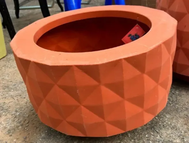 Vaso para plantas de pequeno a médio porte - cor laranja