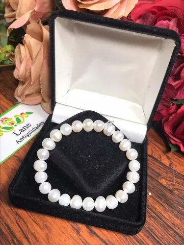 Pulseira de Pérolas Agua Doce com Elastico