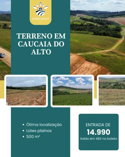Pare de procurar! Caucaia do Alto tem o terreno certo pra você!