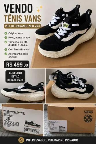 Os Tênis Vans ORIGINAL l Ultrarange Neo VR3 Black White