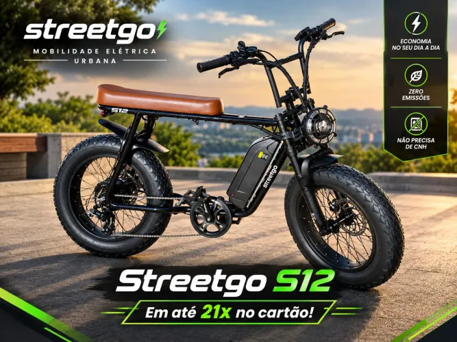 Bicicleta elétrica streetgo S12