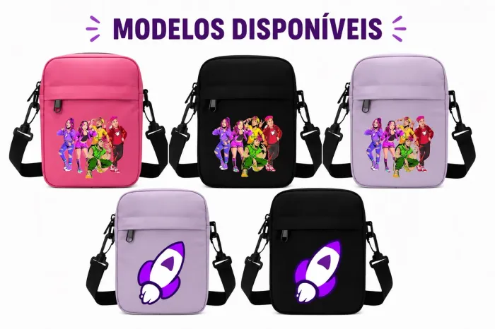 KIT JUVENIL BOLSA PERSONALIZADA E CROCS COM PINGENTES 