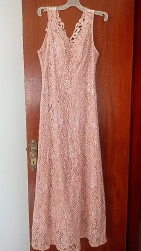 Vestido Rosé com aplicação grippir