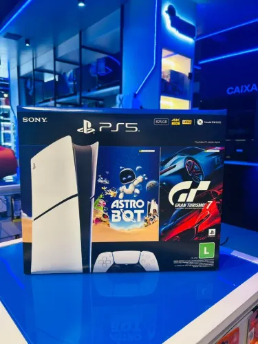 CONSOLE PLAYSTATION 5 825GB DIGITAL COM ASTRO BOT DE R$5.163,00 NO PIX OU 12X DE R$452,91
