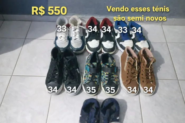 Tenis semi novos 550$