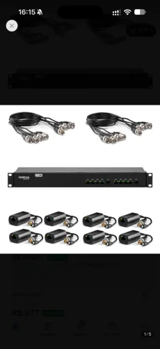 Power Balun Intelbras 8 Canais Vb 1008 Wp Com Alimentação