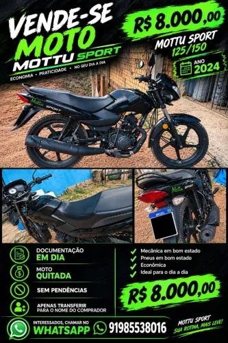 VENDO MOTTU SPORT 2024