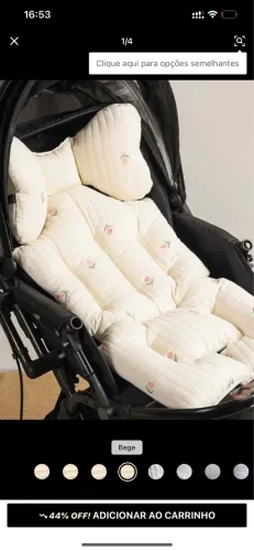 Colchonete bebê conforto e carrinho